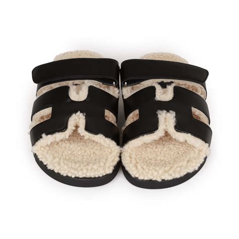 hermes fluffy shoes|hermes chypre sandals.